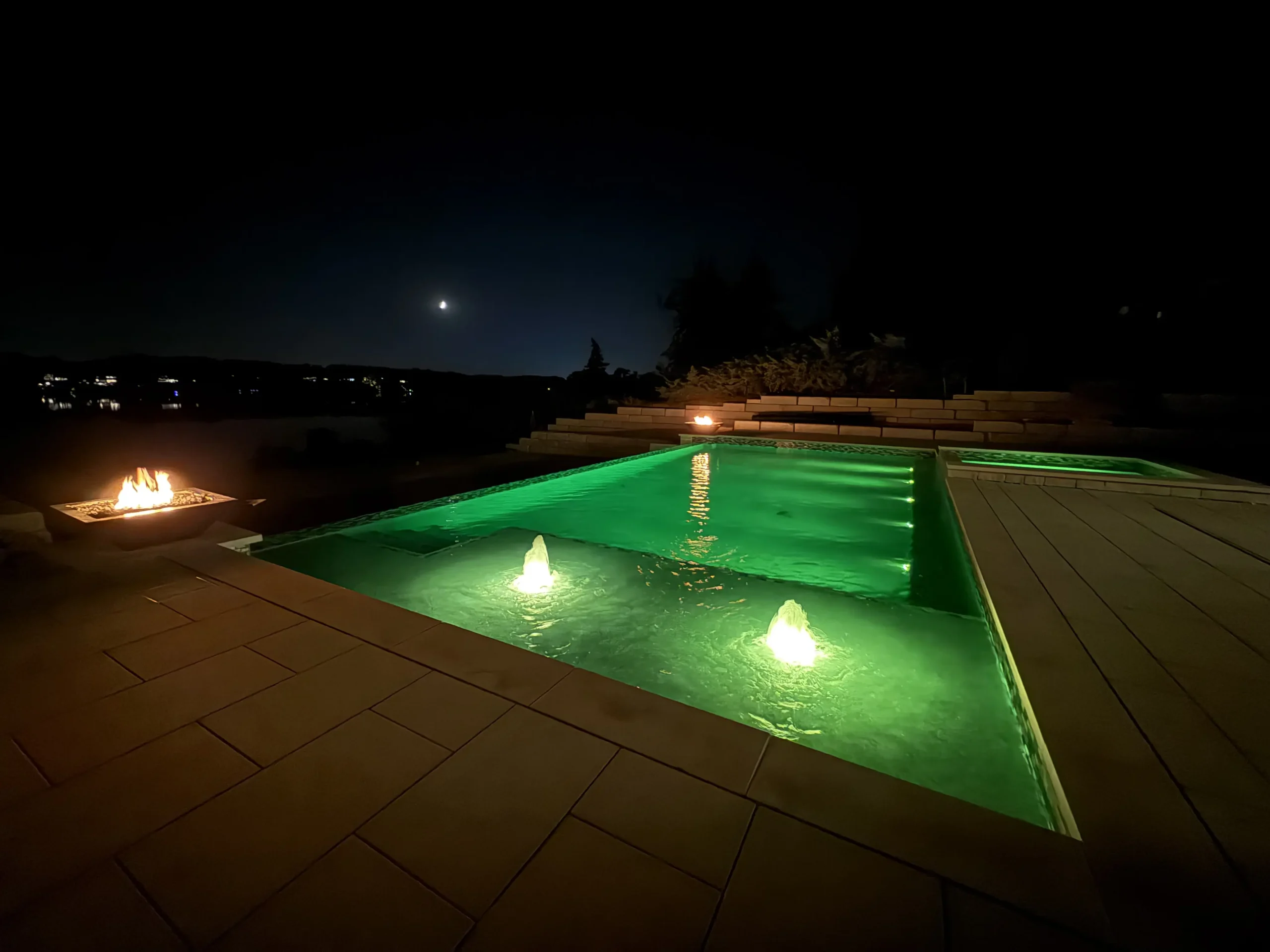 Family-friendly custom backyard swimming pool